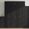 VidaXL Dulap de depozitare, negru, 70x42,5x225 cm, lemn prelucrat 3281323