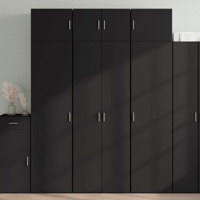 vidaXL Dulap de depozitare, negru, 70x42,5x225 cm, lemn prelucrat 3281323 foto