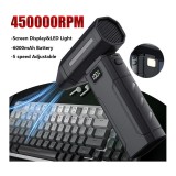 Cumpara ieftin Mini Suflanta Puternica cu Acumulator X8, Display LED, Turbo, USB C, 6000mAh, Portabila