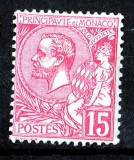 Monaco 1891 Albert I 15C carmine Mi.15 MH AM.476, Nestampilat