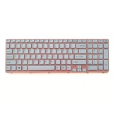 Tastatura Laptop, Sony, Vaio SVE15, SVE151, SVE152, SVE153, alba, iluminata, layout US