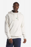 Reebok Classic hanorac de bumbac Small Vector Hoodie culoarea bej, cu glugă, melanj HS7152-CHAMEL