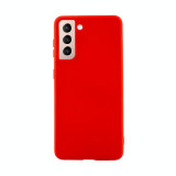 Cumpara ieftin Husa Cover Silicon Slim Mat pentru Samsung Galaxy S21 FE Rosu, Contakt