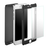 Husa 360 Samsung Galaxy A5 2017 Neagra + Folie Sticla - Carcasa Protectie Socuri Plastic