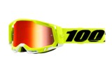 Ochelari 100% Racecraft 2 Yellow cu lentila oglinda, 100%