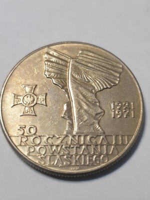 C2 Polonia 10 zloti 1971 a UNC ANNIVERSARY OF THE SILESIA UPRISING OF 1921 foto