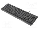 Tastatură neagră USB A NATEC FR layout cu cablu 1,8m slim