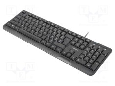 Tastatură neagră USB A NATEC FR layout cu cablu 1,8m slim