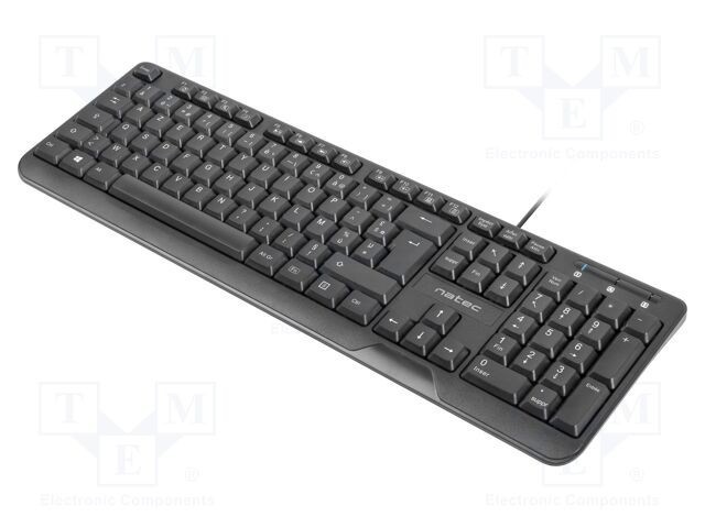 Tastatură neagră USB A NATEC FR layout cu cablu 1,8m slim
