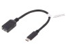 Cablu USB 3.0 A la USB C 150mm Negru, Digitus