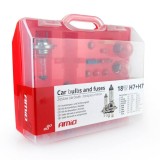 Set becuri si sigurante, tava 18 buc 2xH7 AMIO-01494