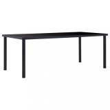 Cumpara ieftin Masă de bucătărie, negru, 200 x 100 x 75 cm, sticlă securizată