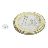 Magnet neodim disc &Oslash;4&amp;#215;2 mm, putere 420 g, N45