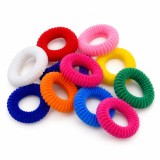 Cumpara ieftin Elastice de par multicolore, 2.3 cm, set 10 bucati, pentru fetite, accesorii colorate pentru codite, impletituri si coafuri, culori aleatorii