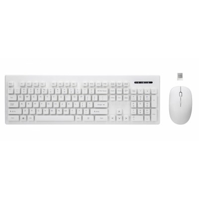 Kit Tastatura Mouse Wireless Rebeltec WhiteRun, Alb foto