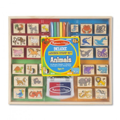 Set stampile din lemn Animale Deluxe, 38 piese foto