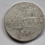 Austria 6 kreuzer 1849 A argint Franz Joseph l