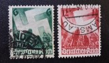 Germania (Deutsches Reich) 1936 - Congresul Partidului de la N&uuml;rnberg "Reichsparteitag 1936" (Pereche de 2 Mărci Poștale Ștampilate) - Cod: -OD1