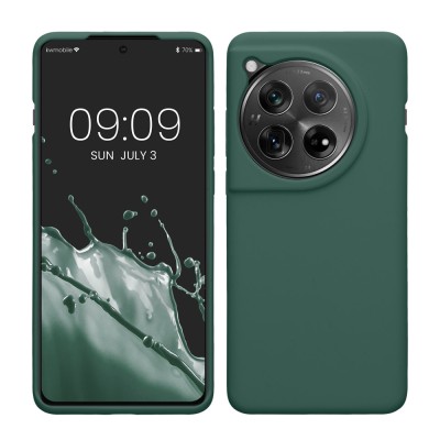 Husa Kwmobile pentru OnePlus 12, Verde, Silicon, KWM000022QC002C foto