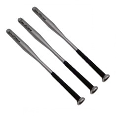 Set trei bate de baseball IdeallStore&reg;, Home Run, aluminiu, 80 cm, argintiu