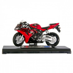 Motocicleta de jucarie in miniatura, model Honda CBR, scara 1:18, rosu foto