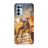 Husa compatibila cu Oppo A55, Viceversa, model Ghost Cowboy Call of Duty, Silicon, TPU, Transparent, Carcasa