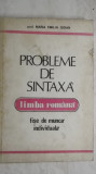 Maria Emilia Goian - Probleme de sintaxa, limba romana, fise de munca, 1992