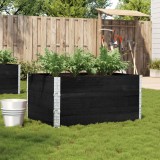 vidaXL Jardinieră de grădină, negru, 120x80 cm, lemn masiv de pin 3295424