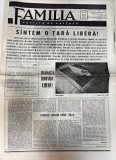 Revista Familia Cultura nr. 12 decembrie 1989 16 pagini format 50x30cm limba romana stare buna coperti brosate