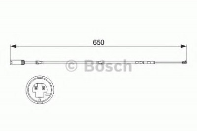 Senzor de avertizare,uzura placute de frana BMW Seria 3 Cabriolet (E93) (2006 - 2013) BOSCH 1 987 473 513 foto