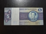 BRAZILIA 5 CRUZEIROS 1970 AUNC