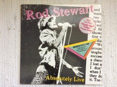 rod stewart absolutely live 1982 album dublu disc vinyl 2 lp muzica pop rock warner bros cu insert NM/VG+