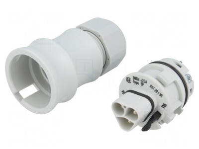 Mufă Circulară RST 3-PIN 20A 250V Gri foto