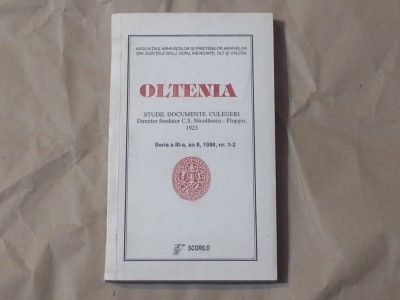 OLTENIA ~ Studii.Documente.Culegeri. Seria a III-a, an.II, 1998, nr.1-2 foto