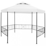 Pavilion de grădină, alb, 323 x 275 x 265 cm, 180 g/m&sup2;
