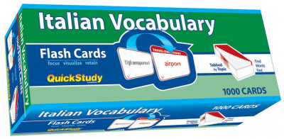 Italian Vocabulary Flash Cards: A Quickstudy Reference Tool foto