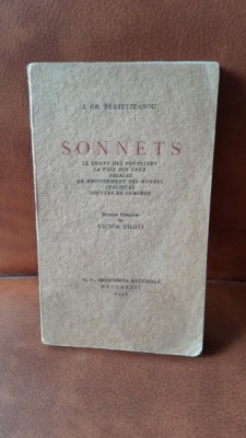 Sonnets - I.Gr. Peritzeanou, carte in limba franceza foto