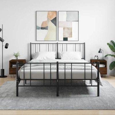 vidaXL Noptiere, 2 buc., stejar maro, 40x35x47,5 cm, lemn compozit 827435 foto