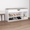 vidaXL Banchetă pantofar cu pernă, alb, 104x30x49 cm, lemn prelucrat 326750