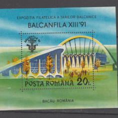 ROMANIA 1991 BALCANFILA XIII Colita dantelata LP.1261 MNH**
