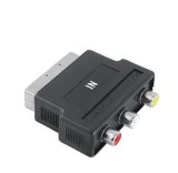 Adaptor Video Hama 3 RCA Female Jacks (Video/Audio L &amp; R) - Scart Male Plug