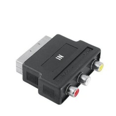 Adaptor Video Hama 3 RCA Female Jacks (Video/Audio L &amp; R) - Scart Male Plug