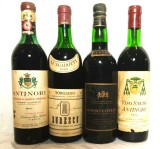 LOT 4/A 4 STICLE DE VIN ROȘU - RECOLTARE 1966/68/70/70