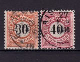 ✅ (S44) Germania veche - Wurttemberg 1900 &quot;Cifra neagra in cerc&quot; , serie Michel nr.61-62 cota 15 Euro , stampilat