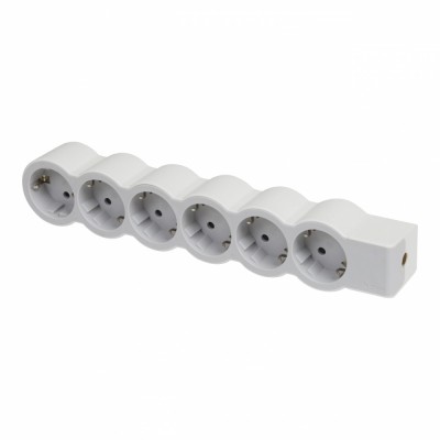 Bloc multipriza mobil 6x2P+T fara cablu alb-gri Legrand 694579 foto