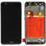 Huawei P10 Lite (WAS-L21) Capac frontal al modulului de afișare + LCD + digitizer + baterie neagră 02351FSG 02351FSE