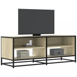 Cumpara ieftin Dulap TV stejar sonoma, 120,5x40x46 cm, lemn prelucrat și metal