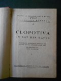 ION CONEA - CLOPOTIVA. UN SAT DIN HATEG volumul 1 (1940)