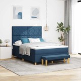 vidaXL Pat cu arcuri cu saltea albastru 160 x 200 cm țesătură 3344393