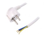 Cablu Alb PVC 3x1,5mm2 2m 16A 250V